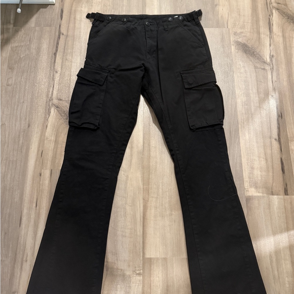 MNML Black Cargo Pants for Men Size 32